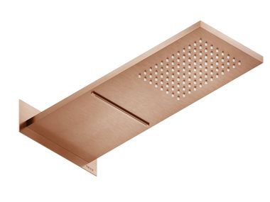 Rechteckige Kopfbrause aus Edelstahl zur Wandmontage BOX549 Neve Rubinetterie