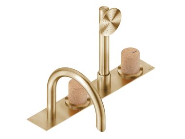 Rubinetto bordo vasca a 4 fori idroprogressivo in acciaio inox DOX5940CZ Neve Rubinetterie