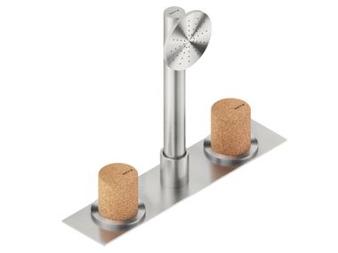 Rubinetto bordo vasca idroprogressivo in acciaio inox con doccetta DOX5940SCZ Neve Rubinetterie