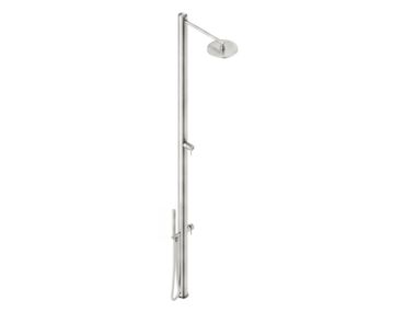 Stainless steel outdoor shower with hand shower VIX12915ATK Neve Rubinetterie