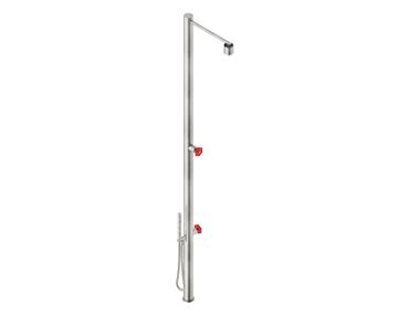 Stainless steel outdoor shower with hand shower VOX12915AMKZYB Neve Rubinetterie