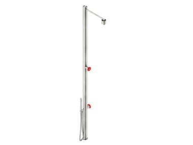 Stainless steel outdoor shower with hand shower VOX12915AMKZ Neve Rubinetterie