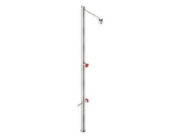 Stainless steel outdoor shower with footwasher VOX12915AMZYB Neve Rubinetterie