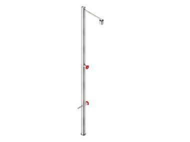 Stainless steel outdoor shower with footwasher VOX12915AMZ Neve Rubinetterie