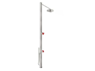 Stainless steel outdoor shower with hand shower VOX12915ATKZYB Neve Rubinetterie