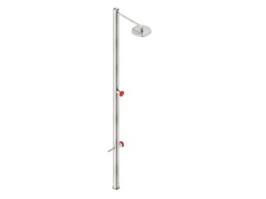 Stainless steel outdoor shower with footwasher VOX12915ATZYB Neve Rubinetterie
