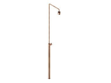 Stainless steel outdoor shower with overhead shower ZEX12915AMN Neve Rubinetterie