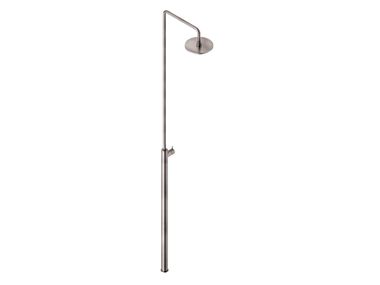 Stainless steel outdoor shower with overhead shower ZEX12915ATN Neve Rubinetterie