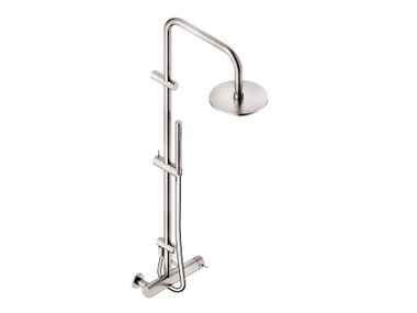 Duschsäule aus Edelstahl zur Wandmontage mit Brausekopf ZEX4914T Neve Rubinetterie