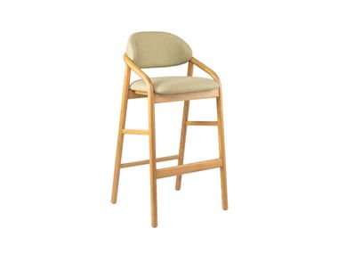 High ash and fabric stool ÈLIA SG02 New Life