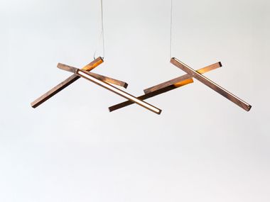 Luminária pendente LED de madeira maciça DNA-S HORIZONTAL Next Level Design Studio