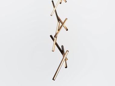 Luminária pendente LED de madeira maciça DNA-S VERTICAL Next Level Design Studio