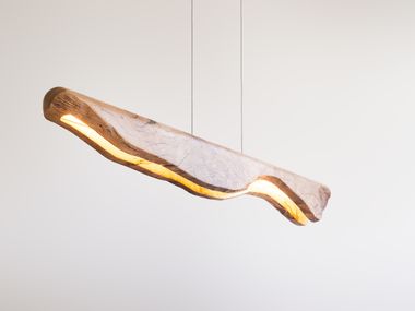 Luminária pendente LED de madeira maciça DRUID FLOW Next Level Design Studio