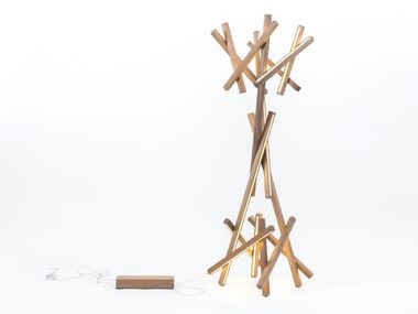 LED solid wood floor lamp GROOT Next Level Design Studio