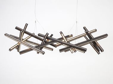 Luminária pendente LED de madeira maciça INFINITY M LUX Next Level Design Studio