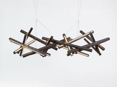 Luminária pendente LED de madeira maciça INFINITY S Next Level Design Studio