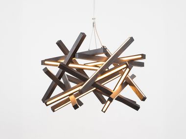 Luminária pendente LED de madeira maciça TORUS Next Level Design Studio
