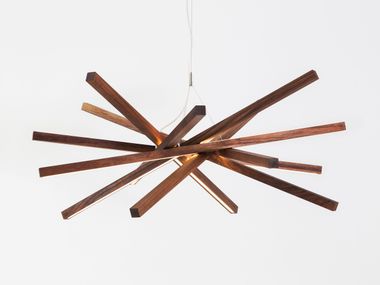 Luminária pendente LED de madeira maciça VORTEX Next Level Design Studio