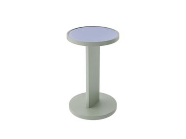 Round wood and glass side table PIET Noah Living