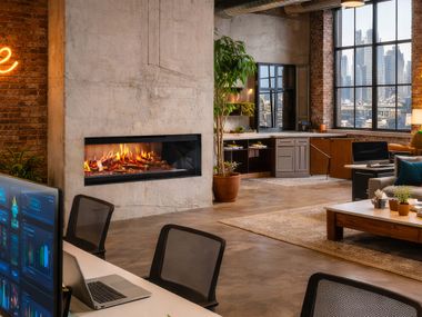 Electric holographic fireplace JANUS 125 ULTRAWIDE Nobis