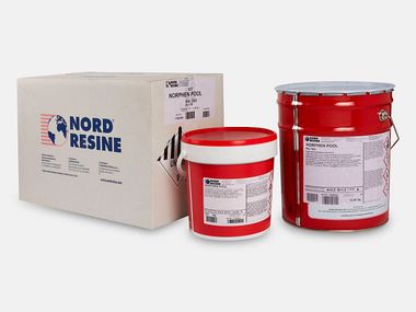 Lösemittelfreie Zweikomponenten-Endbeschichtung für Schwimmbäder POOL FINITURA COLORATO Nord Resine