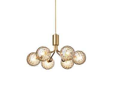 Glass pendant lamp APIALES 6 OPTIC Nuura