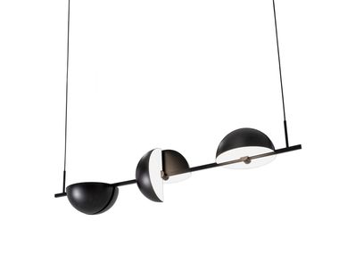 Luminária pendente LED em aço TRAPEZE TRIPLETTE OBLURE