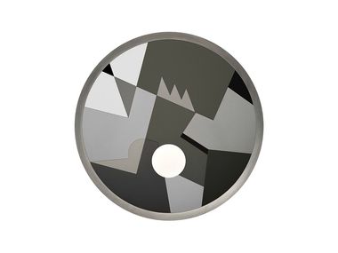 Runder geometrischer Teppich aus Metall OCEAN Officine Tamborrino