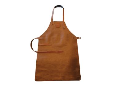 Schürze aus Leder OFYR LEATHER APRON BROWN OFYR