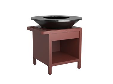 Barbecue a legna in alluminio OFYR PRO CONNECT PLANCHA MODULE OXIDE RED OFYR
