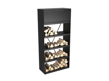 OFYR, OFYR WOOD STORAGE BLACK 100 Portalegna in acciaio Corten™