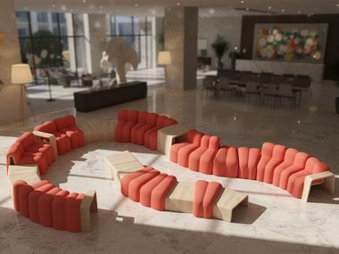 Modulares Sofa aus Stoff NUBBI OGO