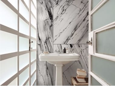 Waterproof marble effect glass-fibre wallpaper OLIMPO