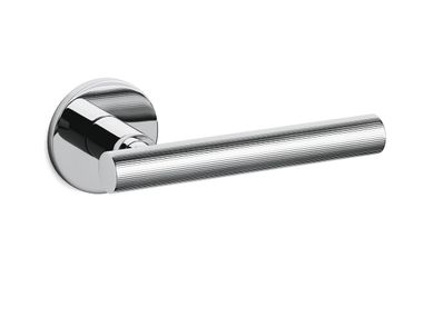 Brass door handle on rose ATENA LIGNE OLIVARI