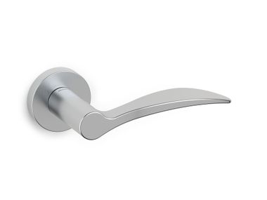 Brass door handle on rose AGATA OLIVARI