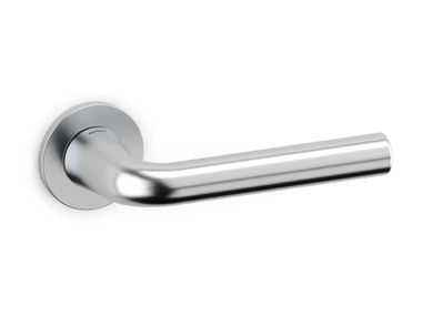 Brass door handle on rose BASEL OLIVARI