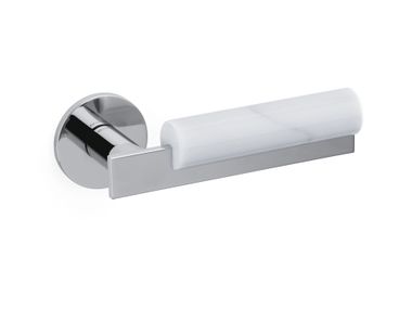 Brass door handle on rose BAU OLIVARI