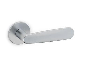 Brass door handle on rose BRERA OLIVARI