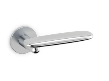 Brass door handle on rose DOLMEN OLIVARI