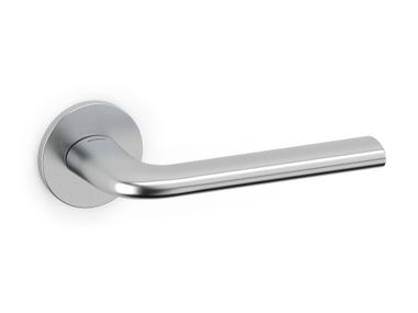 Brass door handle on rose INTRO OLIVARI