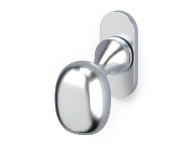 DK brass window handle on rose MELANZANA OLIVARI