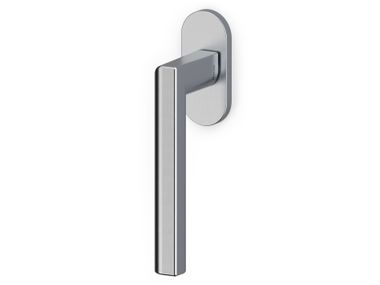 DK brass window handle on rose OKAY OLIVARI