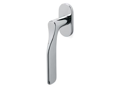 DK brass window handle on rose PADDLE OLIVARI