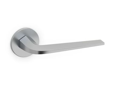 Brass door handle on rose SIX OLIVARI