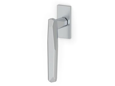 DK brass window handle on rose ROCK OLIVARI