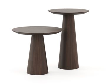 Round walnut coffee table OLIVIER Stylish Club