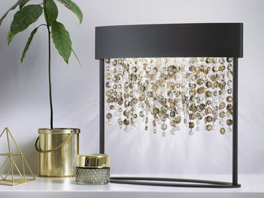Lampada da tavolo a LED in metallo verniciato con cristalli OLÁ TL2 Masiero