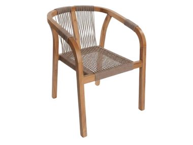 Chair in teak and rope with armrests ARIA OM Showroom