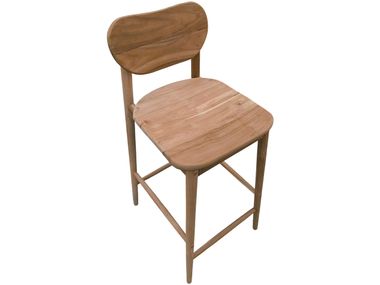 Teak barstool with back CORA OM Showroom
