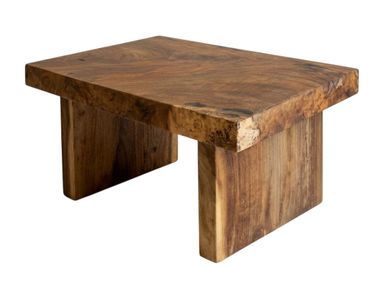 Rectangular teak garden central coffee table DOLMEN OM Showroom